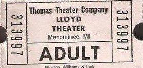 Lloyds Theatre - Ticket Stub (newer photo)